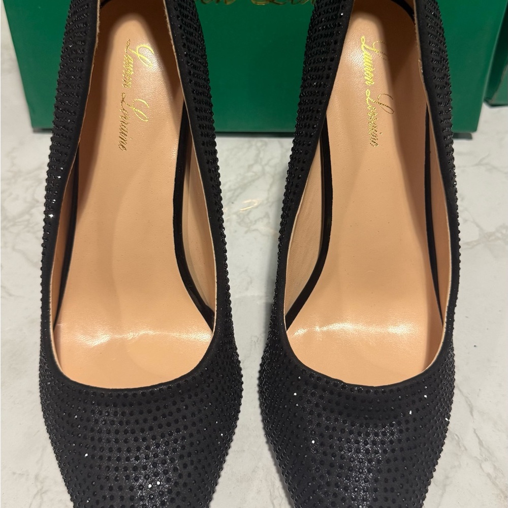 Lauren Lorraine Black Embellished Pumps